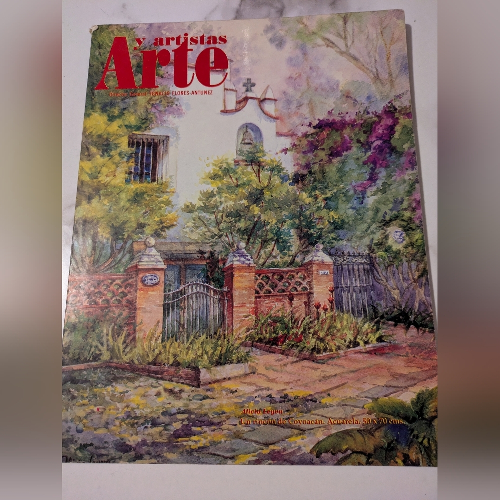 Watercolor Garden Gate Home Art Print - Multicolor
